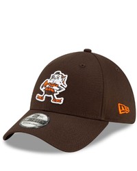 New Era Brown Cleveland Browns Team Classic 20 39thirty Flex Hat