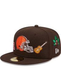 New Era Brown Cleveland Browns Team Local 59fifty Fitted Hat