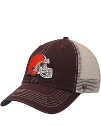 '47 Brown Cleveland Browns Trawler Trucker Clean Up Snapback Hat