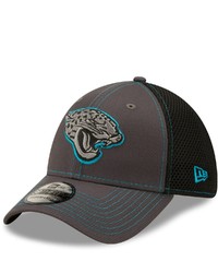 New Era Graphiteblack Jacksonville Jaguars Neo Mesh 39thirty Flex Hat
