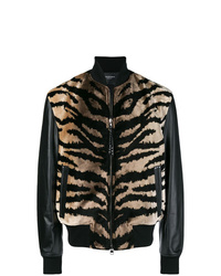 Alexander McQueen Animal Print Leather Jacket