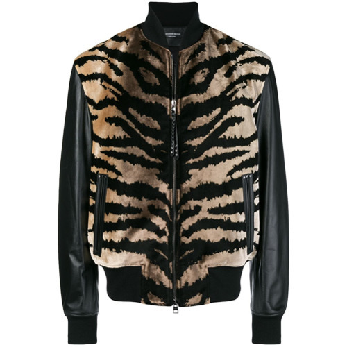 Alexander McQueen Animal Print Leather Jacket, $1,733  |  Lookastic