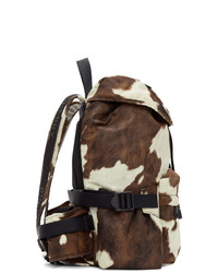 Burberry Brown And White Small Wilfin Backpack