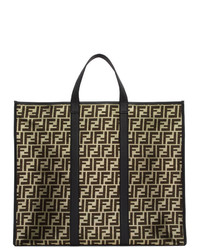 Fendi Black And Gold Large Forever Tote