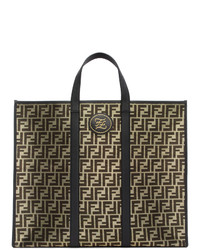 Fendi Black And Gold Large Forever Tote