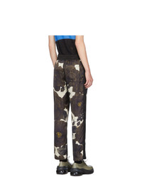 Dries Van Noten Off White And Green Perons Trousers