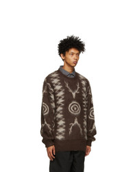 South2 West8 Brown And Beige Mohair Sweater