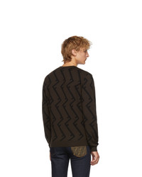 Fendi Brown Wool Ff Root Sweater