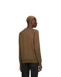 Balmain Khaki Flocked Logo Sweater