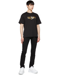 VERSACE JEANS COUTURE Black Printed T Shirt