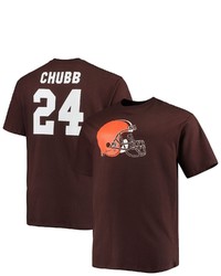 FANATICS Branded Nick Chubb Brown Cleveland Browns Big Tall Player Name Number T Shirt