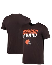 New Era Brown Cleveland Browns Combine Authentic Big Stage T Shirt
