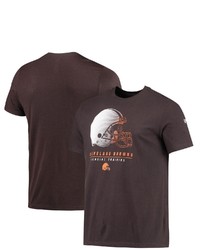 New Era Brown Cleveland Browns Combine Authentic Go For It T Shirt