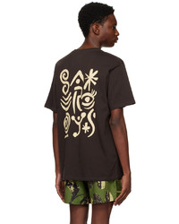 Saturdays Nyc Brown Hieroglyphs T Shirt