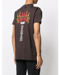 Philipp Plein Flame Gold Cut T Shirt