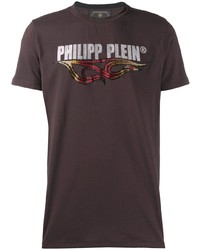 Philipp Plein Flame Gold Cut T Shirt