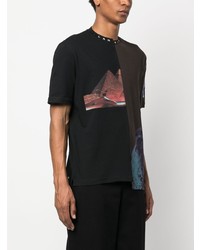 Lanvin Graphic Print Asymmetric T Shirt