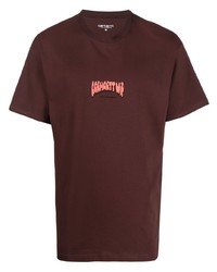 Carhartt WIP Logo Print Crew Neck T Shirt