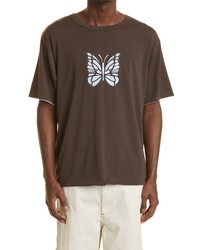 Needles Reversible Papillon Logo Graphic Tee In Brown At Nordstrom