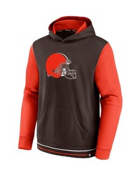 FANATICS Branded Brownorange Cleveland Browns Block Party Pullover Hoodie