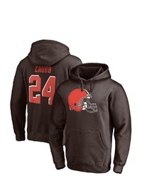 FANATICS Branded Nick Chubb Brown Cleveland Browns Player Icon Name Number Pullover Hoodie At Nordstrom