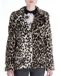 Stella McCartney Leopard Print Faux Fur Jacket