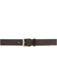 Moschino Brown Textured Belt