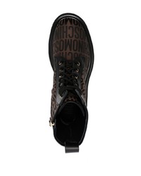 Moschino All Over Logo Print Boots
