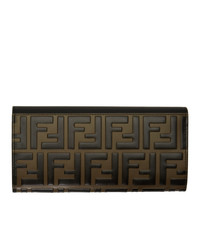 Fendi Black And Brown Forever Clutch