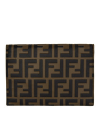 Fendi Brown And Black Forever Envelope Pouch