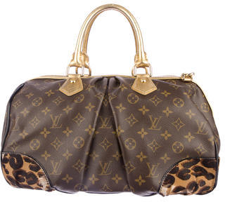 Louis Vuitton Black Suede and Leopard Print Leather Stephen