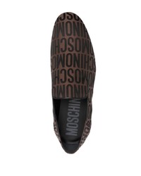 Moschino All Over Logo Print Loafers