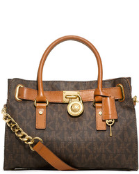 Michael Kors Hamilton medium brown leather bag