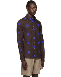 Ps By Paul Smith Burgundy Printed Shirt