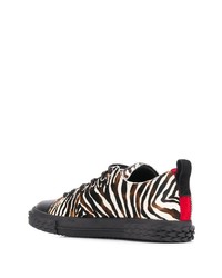 Giuseppe Zanotti Zebra Print Low Top Sneakers