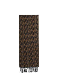 Fendi Brown And Black Forever Scarf