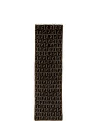 Fendi Brown And Black Wool Forever Scarf