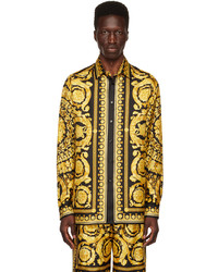 Versace Black Gold Barocco Shirt