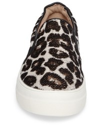 Topshop Tucker Leopard Print Slip On Sneaker