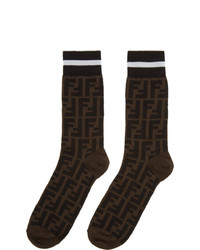 Fendi Black And Brown Forever Socks