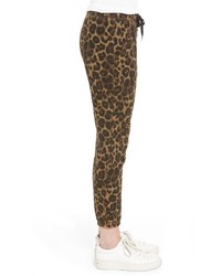 Pam & Gela Distressed Leopard Print Sweatpants