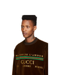 Gucci Brown Chenille Maison De Lamour Sweatshirt