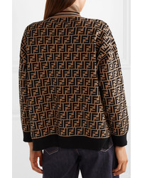 Fendi Intarsia Cashmere Turtleneck Sweater