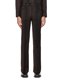 Ernest W. Baker Brown Gradient Cuffed 70s Trousers