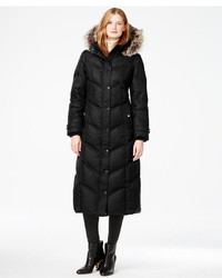 london fog faux fur hooded down puffer coat