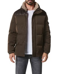 Andrew Marc Ainsworth Down Puffer Jacket With Genuine In Jungle At Nordstrom