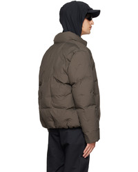 Post Archive Faction PAF Brown Zip Up Down Jacket