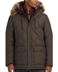 Barbour Holburn Hooded Coat With Removable Faux