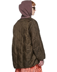 NotSoNormal Brown Puff Bomber Jacket