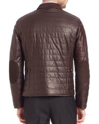 Pal Zileri Quilted Leather Jacket